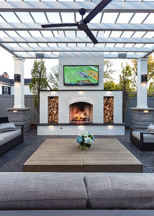 Cool And Stylish Outdoor Fireplace