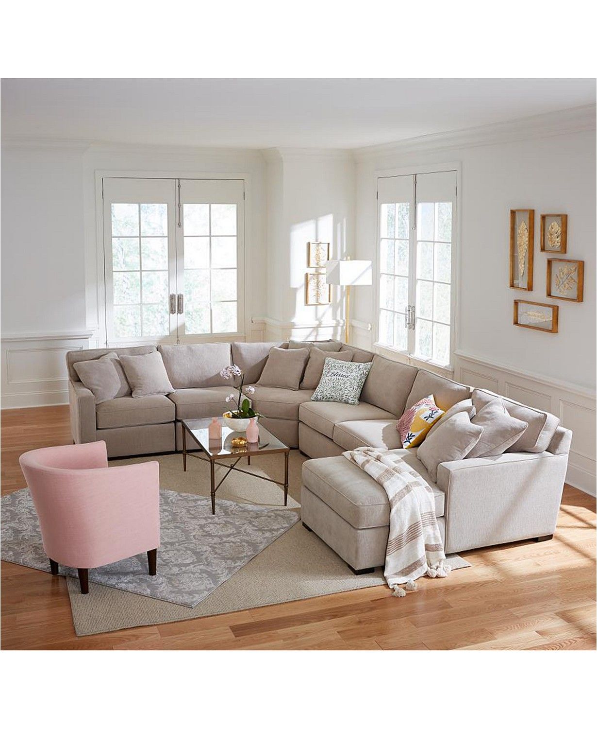 Elegant And Timeless Fabric Sectional
  Sofas
