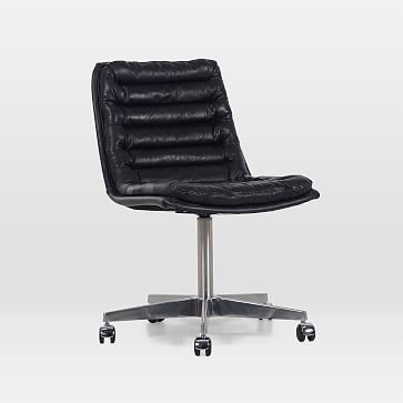 Leather Black Swivel Chairs