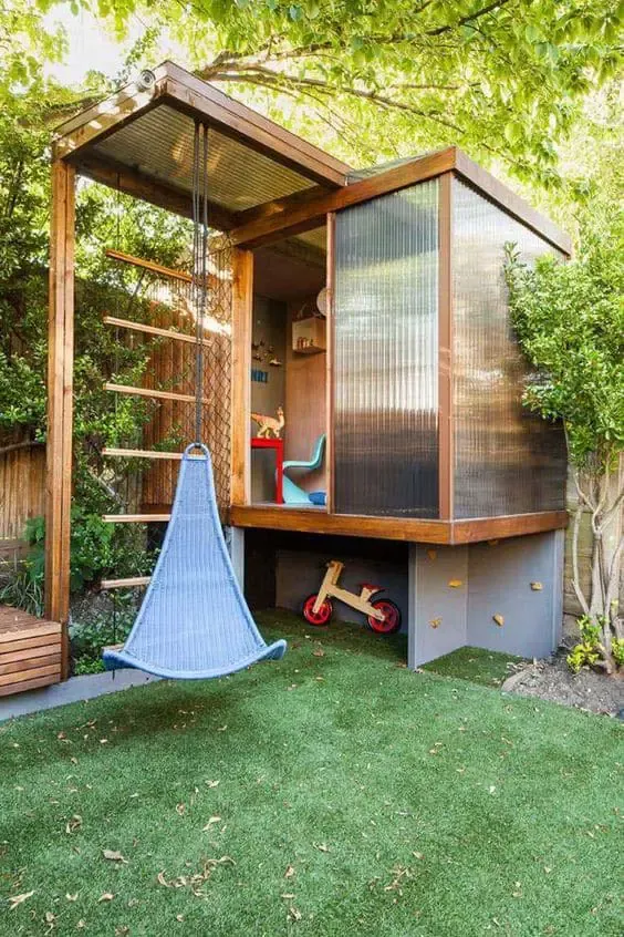 Awesome And Cozy Backyard Playhouse