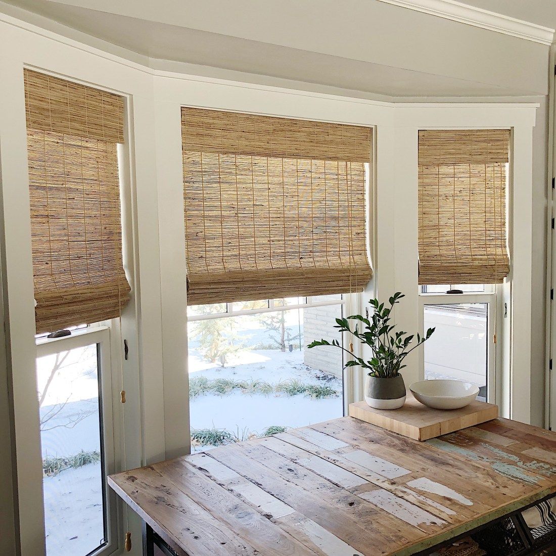 Beautiful And Sparkling Bamboo Window Shades