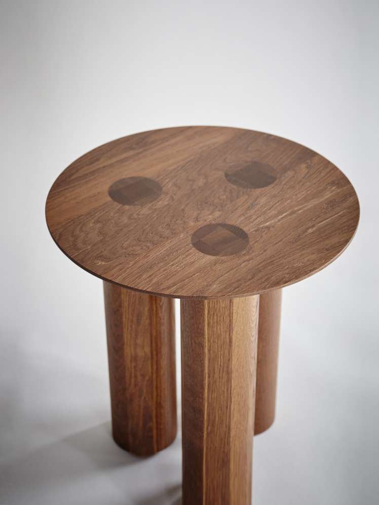 Inspiring And Cozy Smoked Oak Side Tables