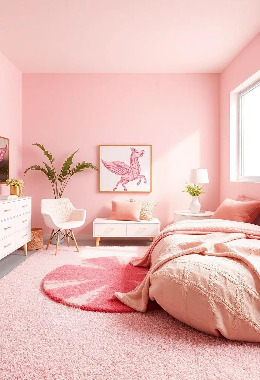 elegant Furniture Choices: Infusing Glamour with Luxurious Pink and Gold Accents